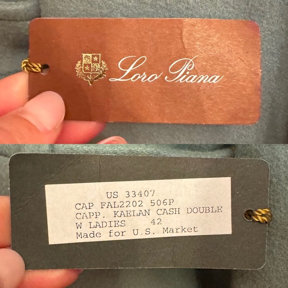 LORO PIANA KAELAN CASH DOUBLE MINT CASHMERE OVERCOAT SIZE 42 - Picture 4 of 8